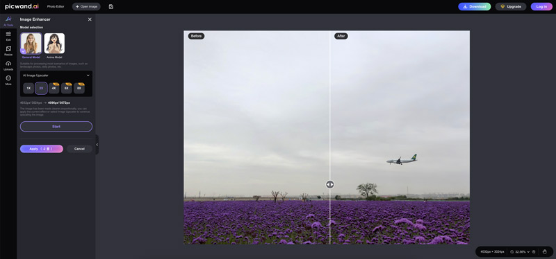 Use Picwand AI Image Enhancer Online