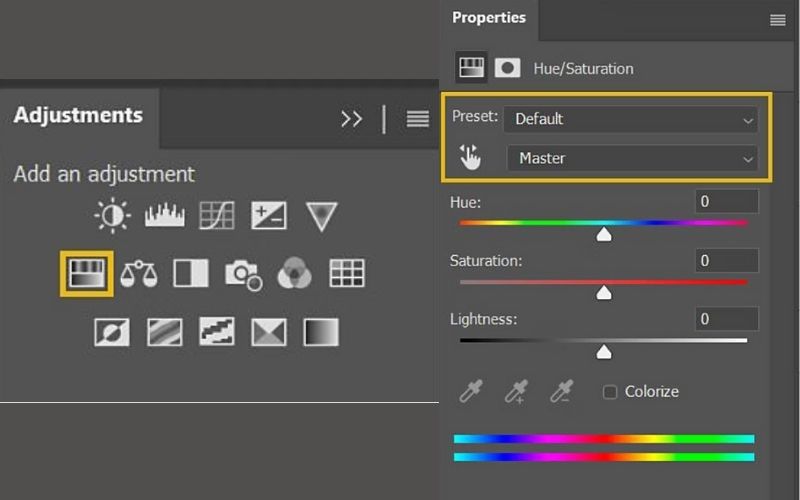 Choose Hue Or Saturation