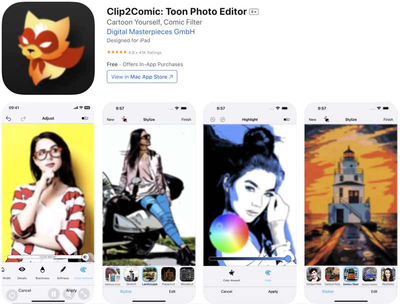 Clip2comic Toon Photo Editor App