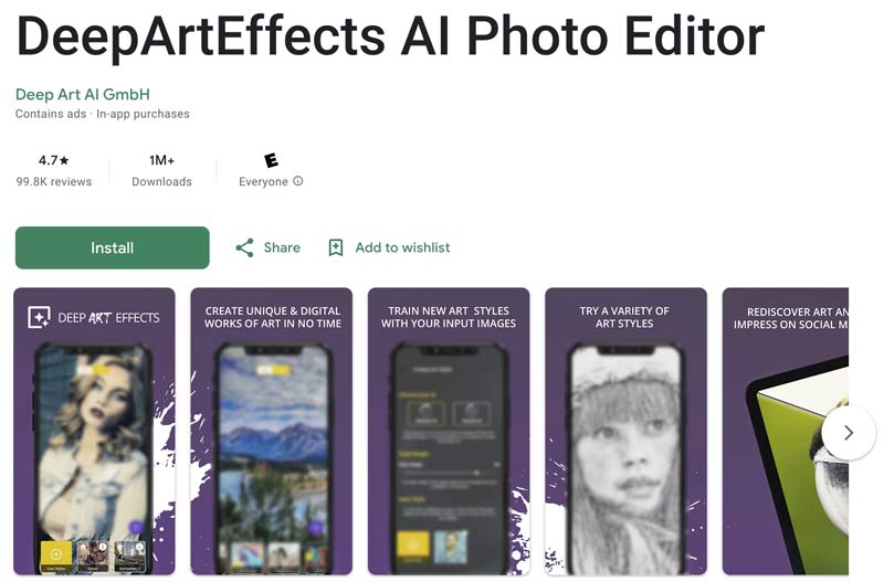 Deeparteffects Ai Photo Editor