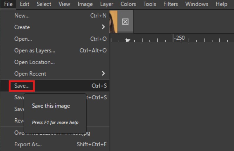 Gimp Export