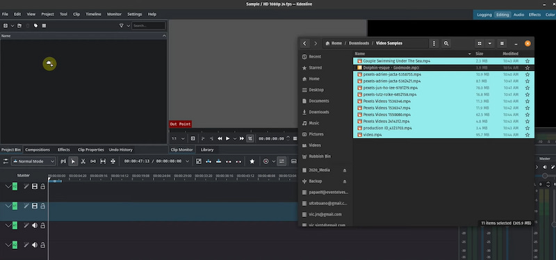 Kdenlive Create Project