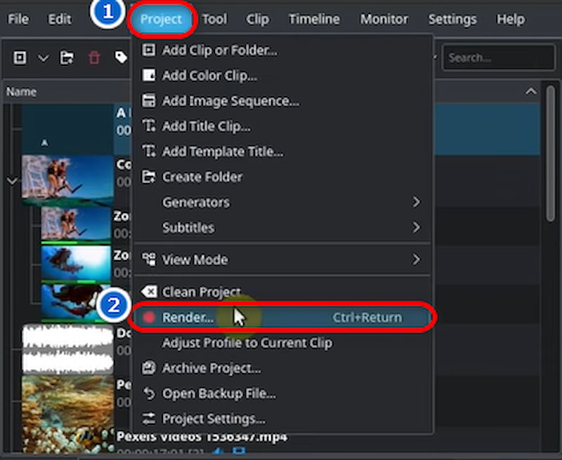 Kdenlive Save