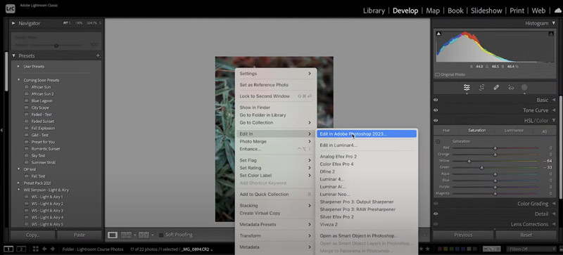 Lightroom Edit In Photoshop Option