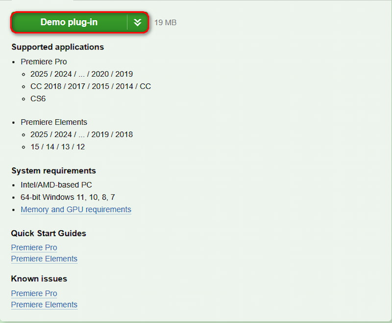 Neat Video Demo Plug In