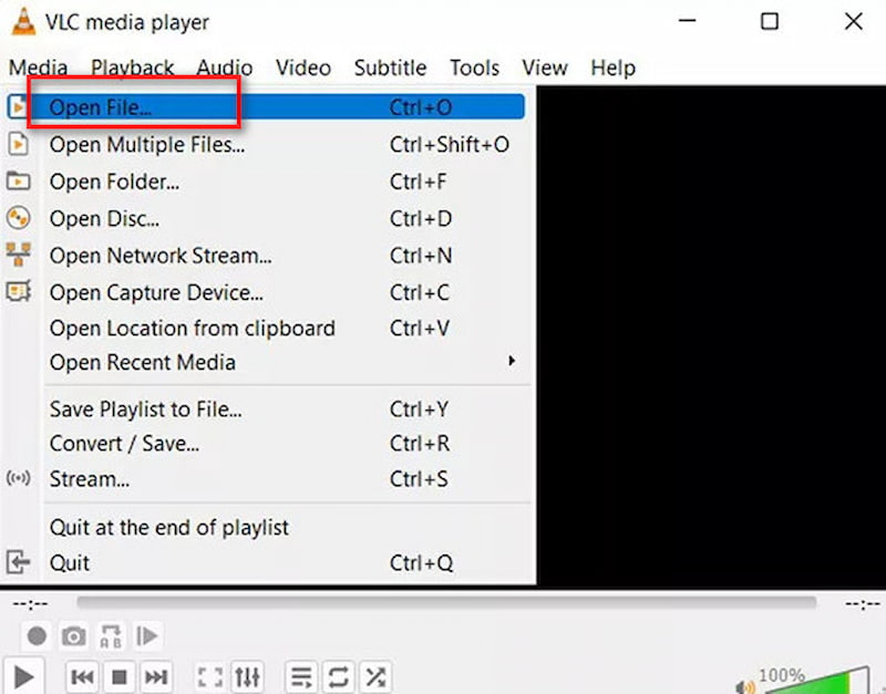 Open File Vlc
