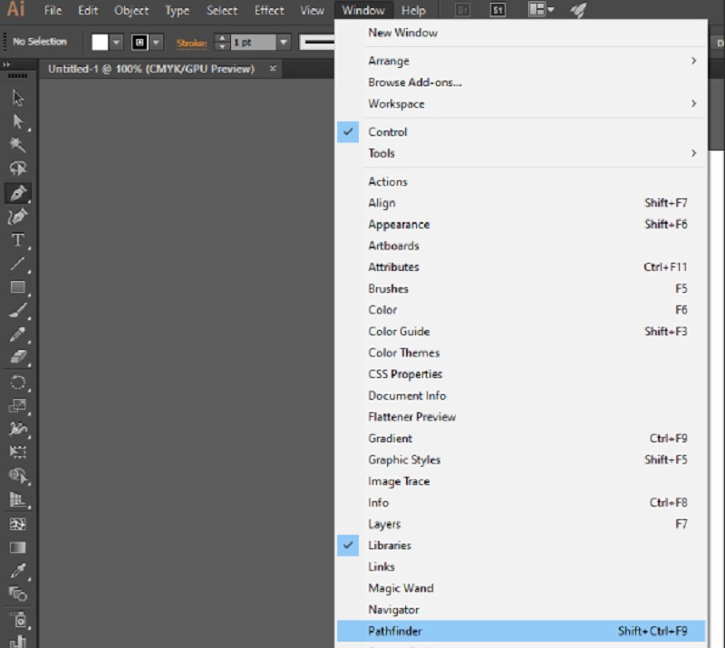 Pathfinder Adobe Illustrator
