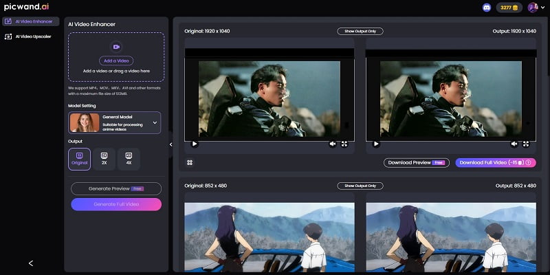 Preview Picwan Ai Video Enhancer