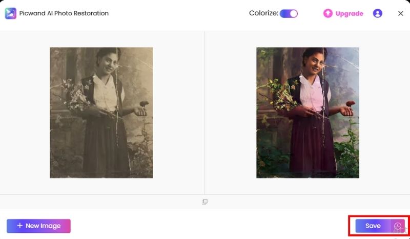 Save The Repaired Photo