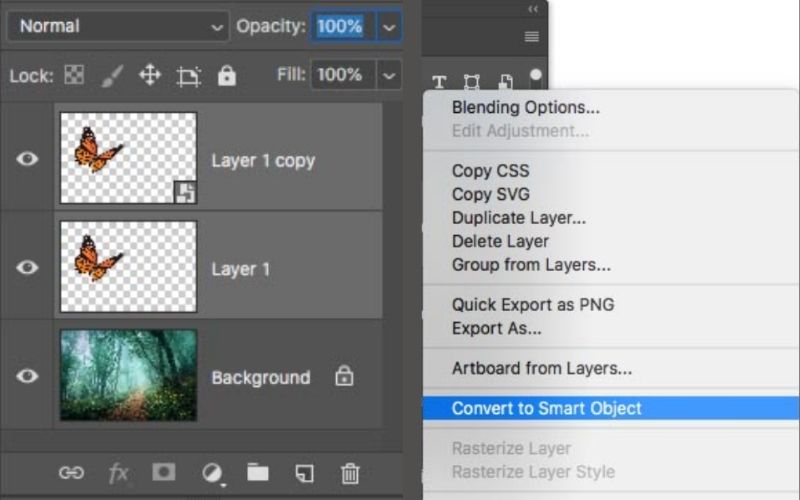 Select Convert To Smart Object