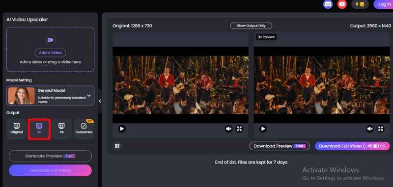 Select Enhance Option