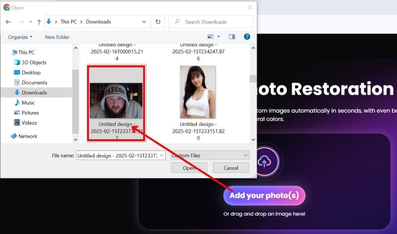 Upload Degrain Image