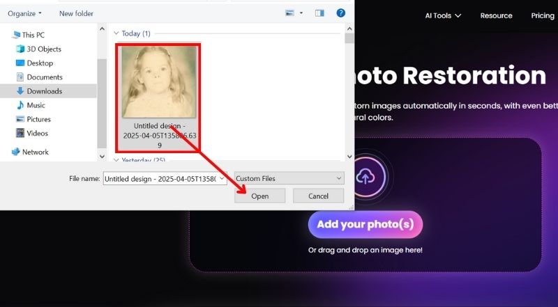 Upload The Old Photo