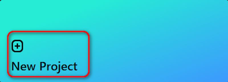 Wondershare New Project