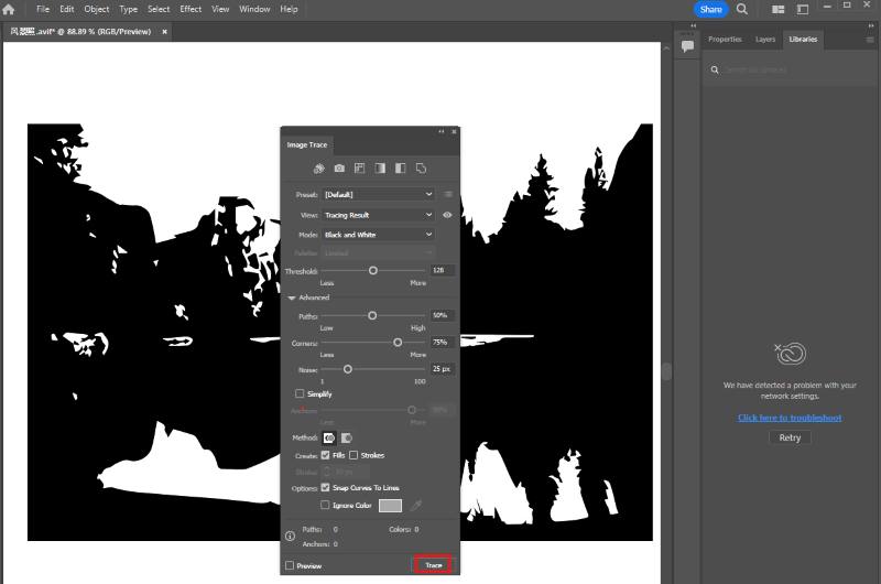 Adobe Illustrator Image Trace Output