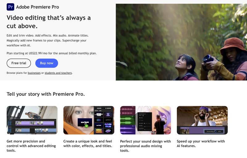Adobe Premiere Pro Video Upscaling Software