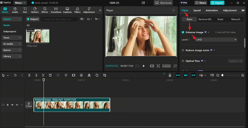 Capcut Video Enhancer Key Features