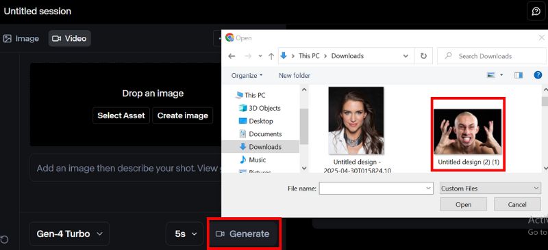Click Generate Button