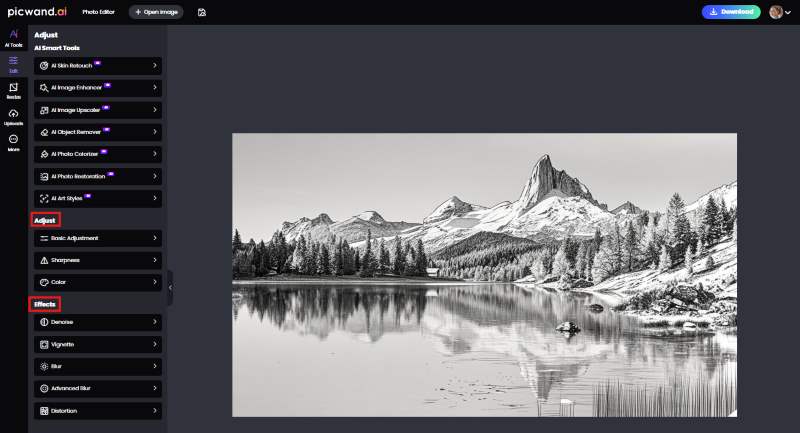 Picwand Line Art Adjustment