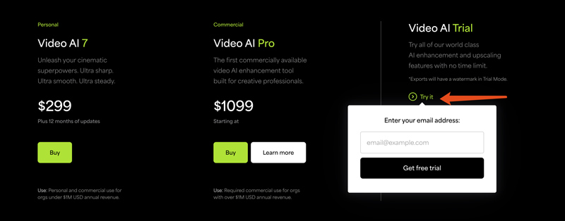 Topaz V ideo AI Trial Download