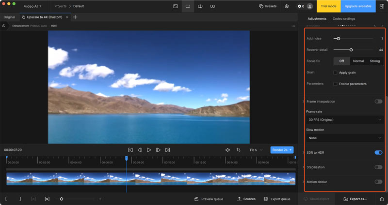 Use Topaz Video AI Trial