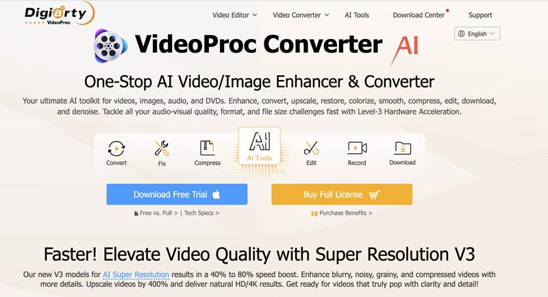 Videoproc Converter Ai Video Upscaling Software