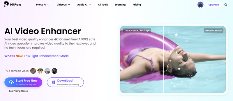 Hitpaw AI Video Enhancer Online