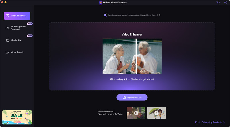 Launch Hitpaw Video Enhancer On Mac