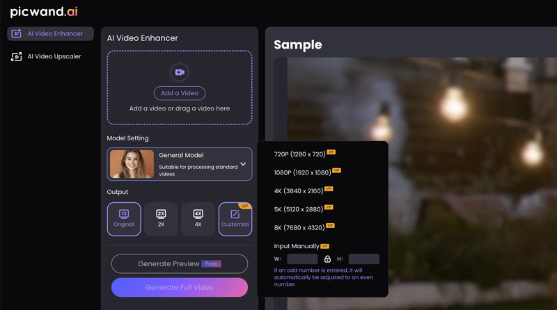 Picwand AI Video-enhancer-website